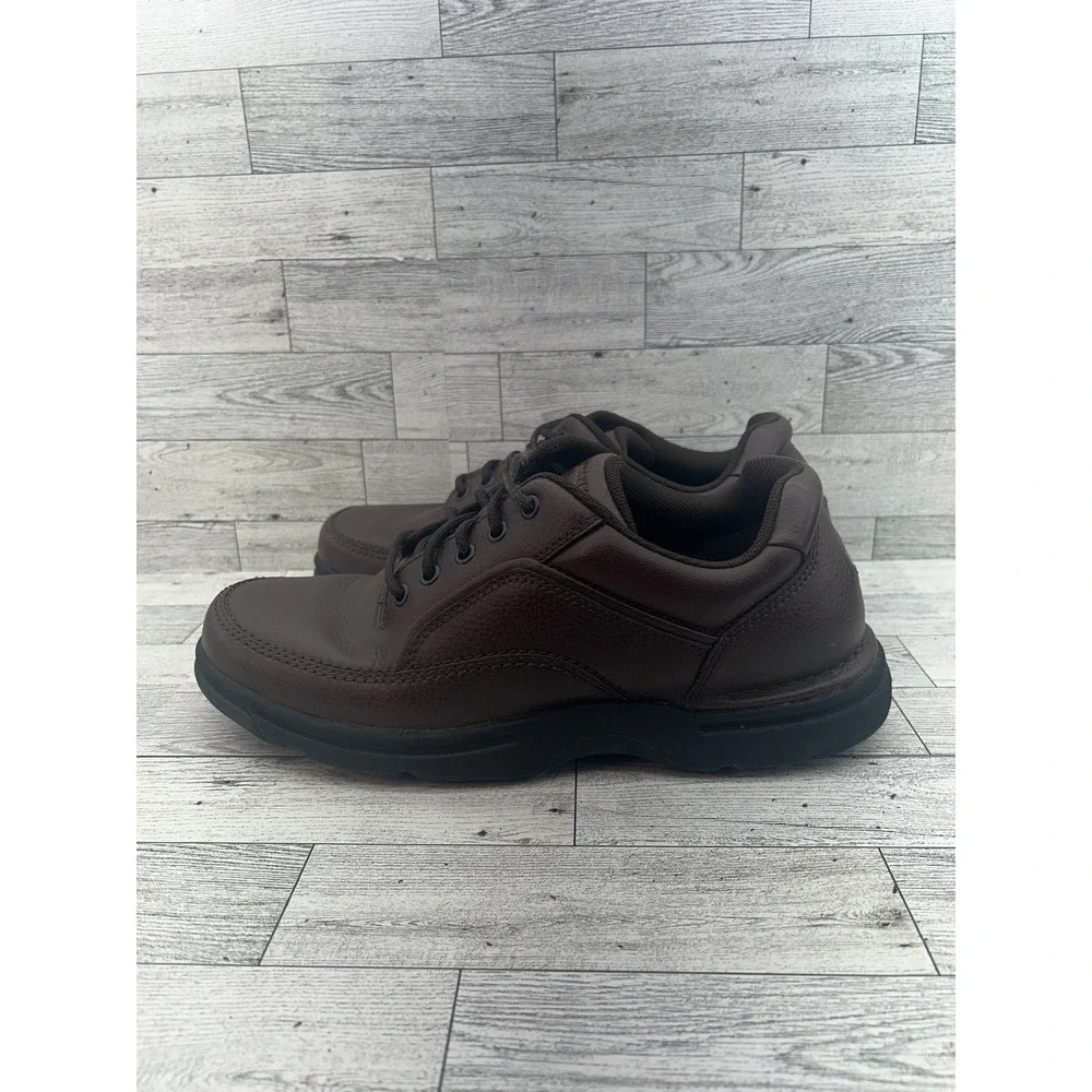 Rockport Shoes Mens Size 10 Brown Leather Comfort Walking Oxford K71201 Wide Fit